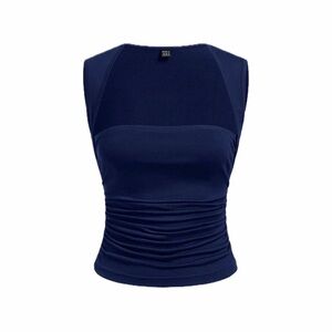 SHEIN Navy Ruched Tank Top